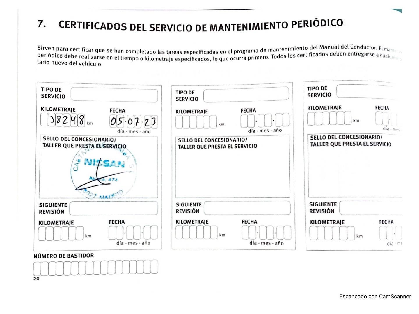 Foto del mantenimiento del Nissan QASHQAI Nissan Qashqai DIG-T 158 MHEV Tekna+ DCT (158 CV)