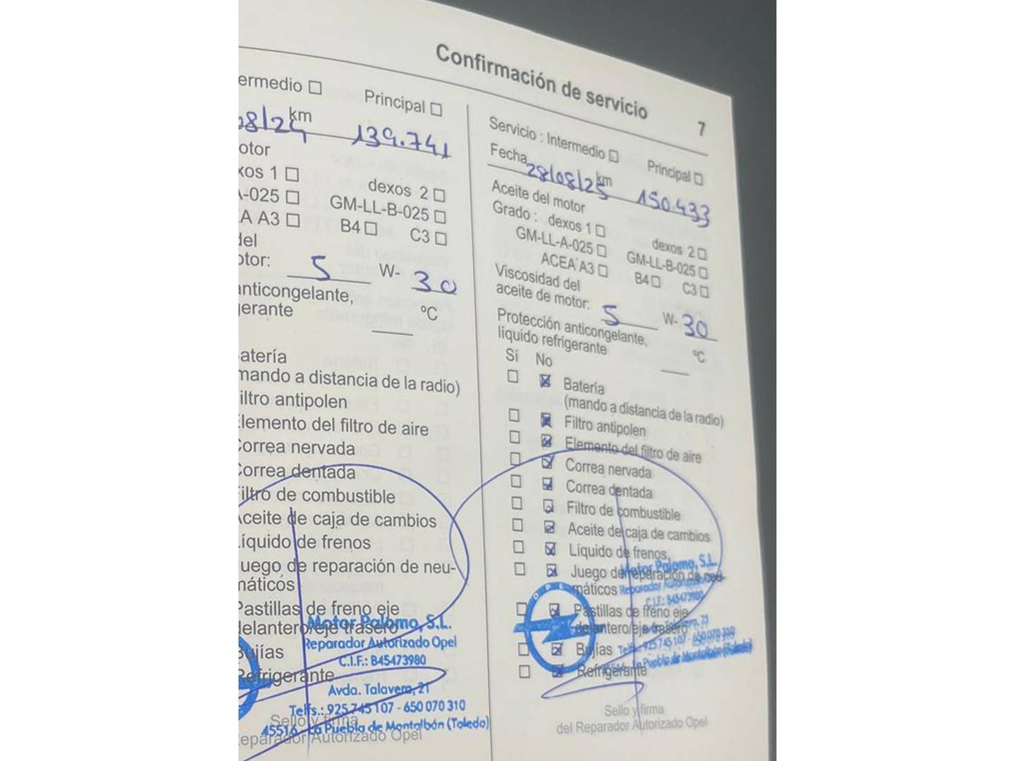 Foto del mantenimiento del Opel Astra Opel Astra 1.4 Turbo Sedan Selective (140 CV)