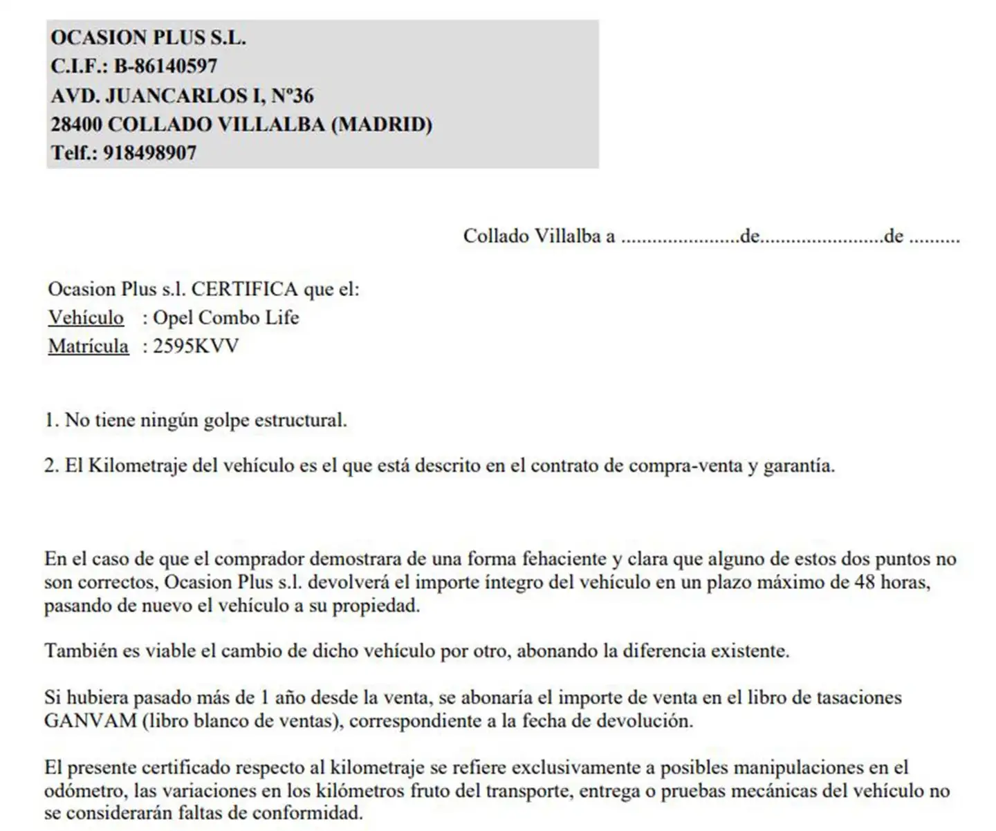 Certificado