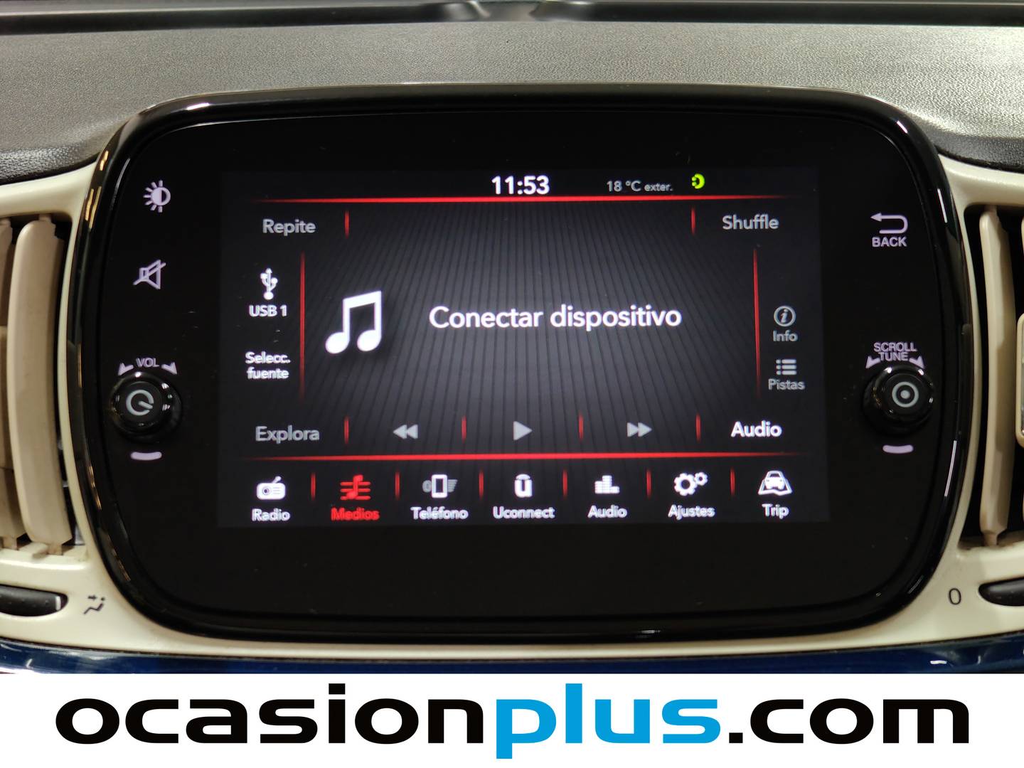 Equipamiento del Fiat 500C Fiat 500C 1.0 6v GSE Lounge (70 CV)