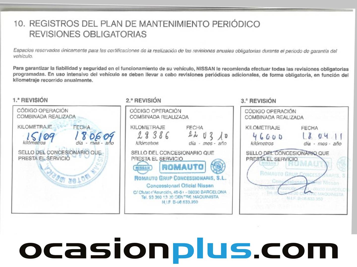 Foto del mantenimiento del Nissan Pathfinder Nissan Pathfinder 2.5 dCi LE 7 PLAZAS (171 CV)