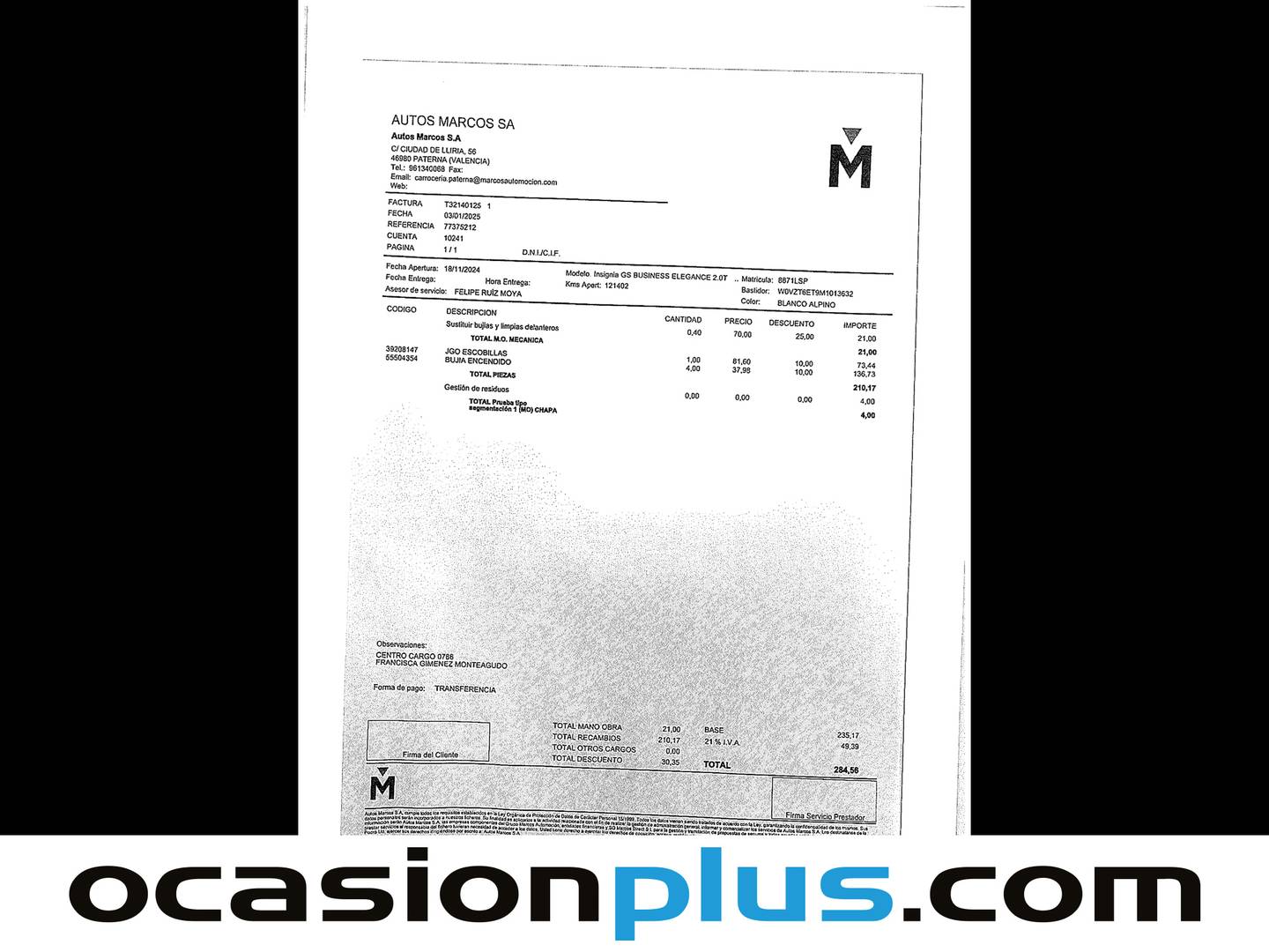 Foto del mantenimiento del Opel Insignia Opel Insignia 2.0T SHT Business Elegance AT9 (170 CV)