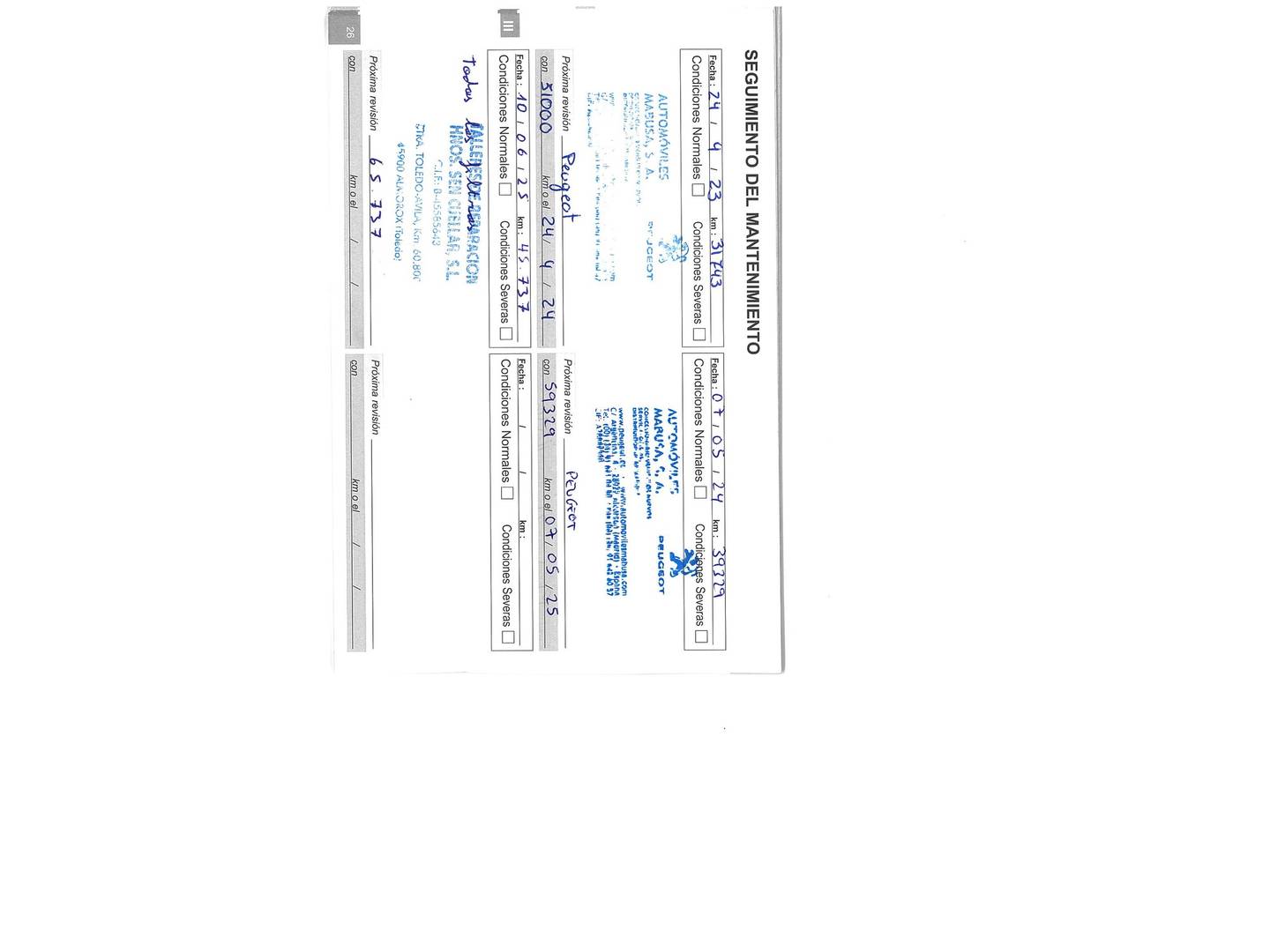 Foto del mantenimiento del Peugeot 208 Peugeot 208 PureTech GT Line (100 CV)