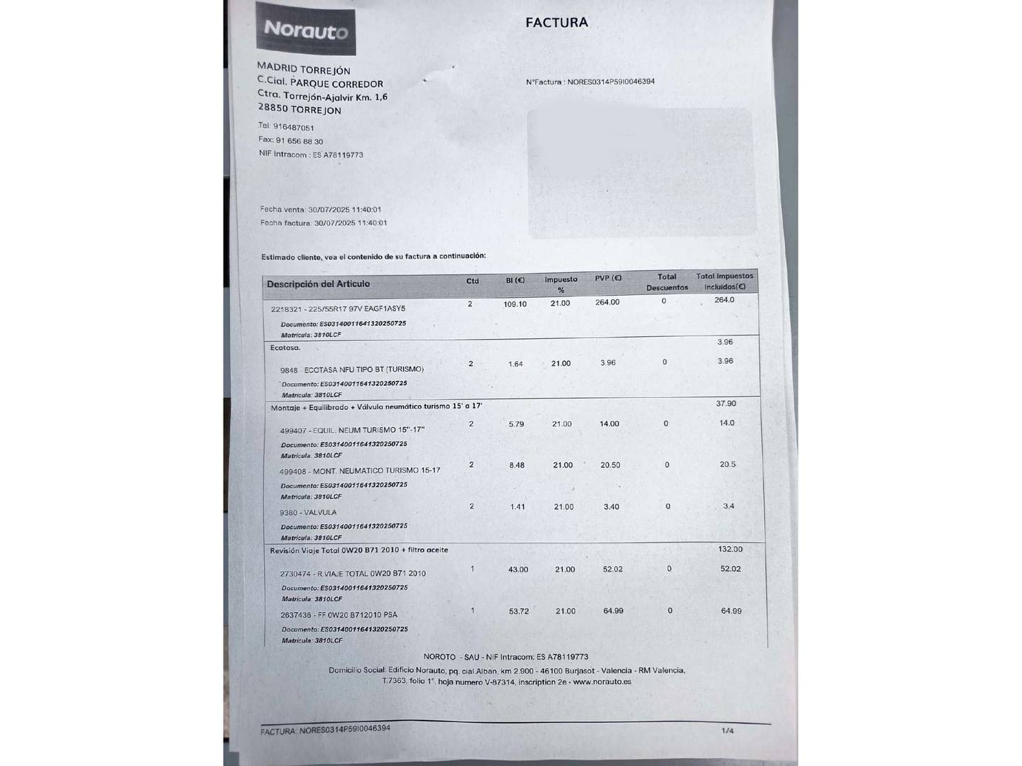 Foto del mantenimiento del Opel Insignia Opel Insignia 1.5 Turbo GS XFL Selective (140 CV)