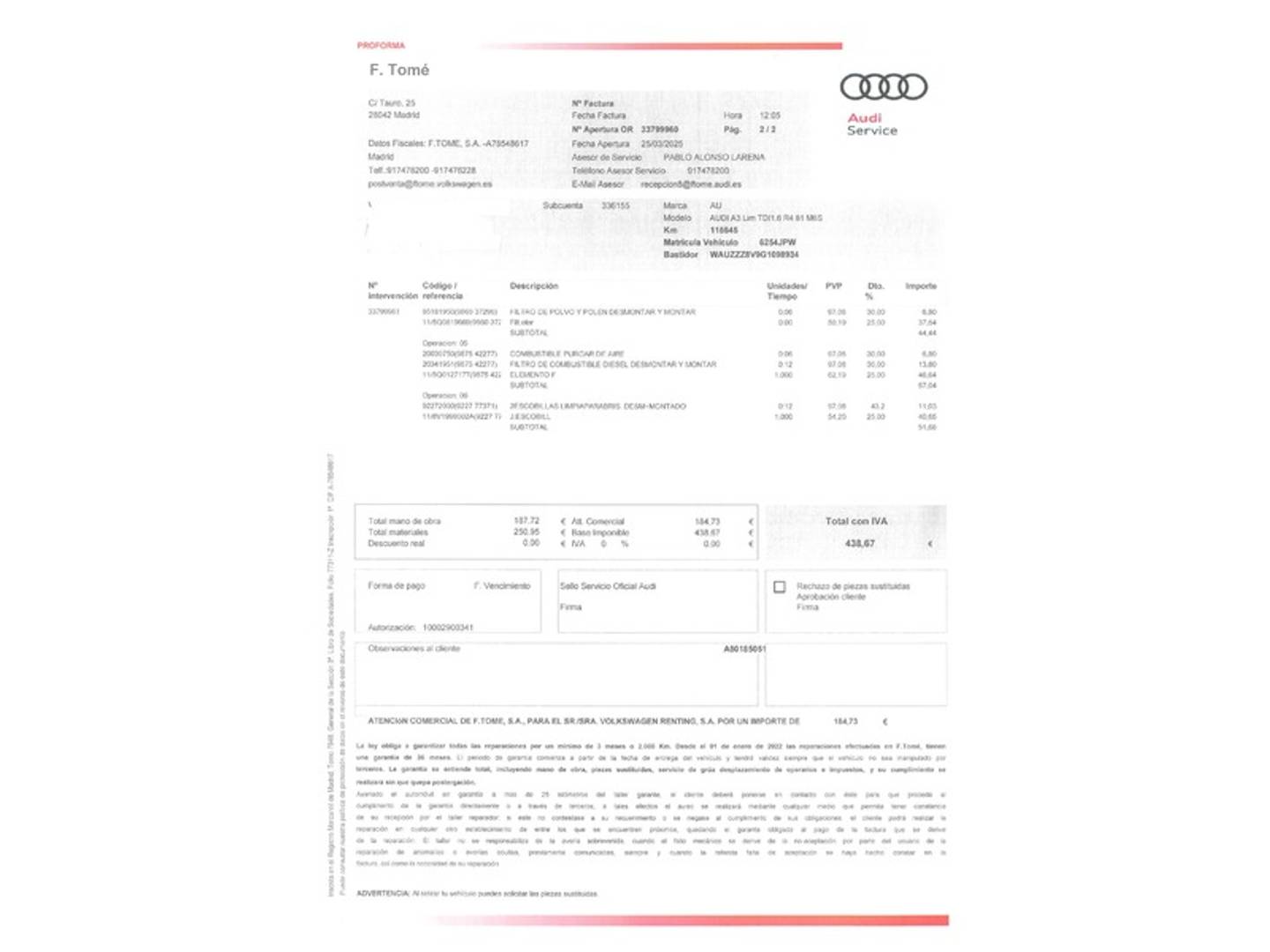Foto Audi A3 Audi A3 Sedan Attracted 1.6 TDI clean diesel (110 CV)
