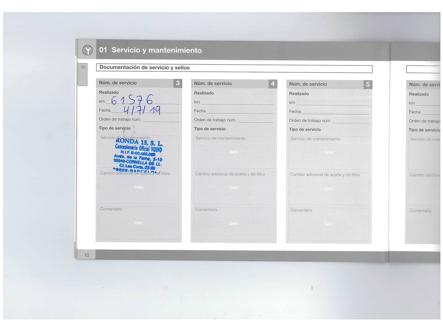 Foto del mantenimiento del Volvo XC60 Volvo XC60 D3 Kinetic (136 CV)