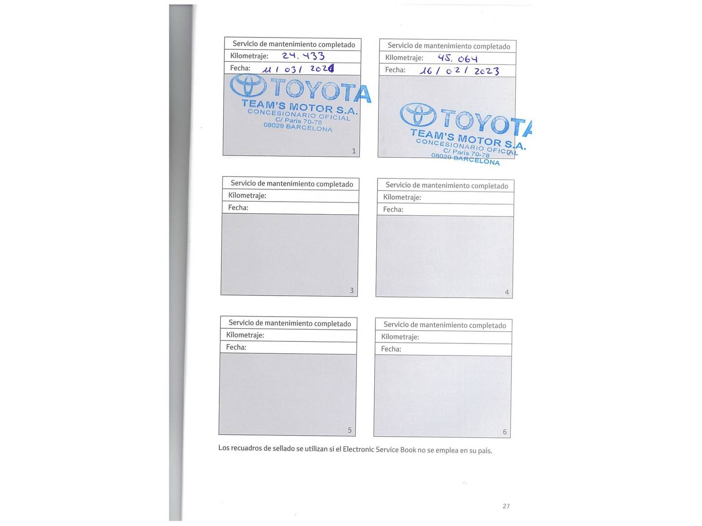 Foto del mantenimiento del Toyota Proace Verso Toyota Proace Verso 2.0D Advance L1 (150 CV) 8 Plazas