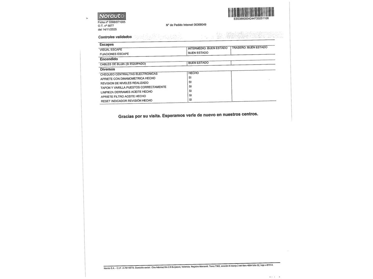Foto del mantenimiento del Seat Toledo Seat Toledo 1.0 TSI S&S Xcellence Edition (110 CV)