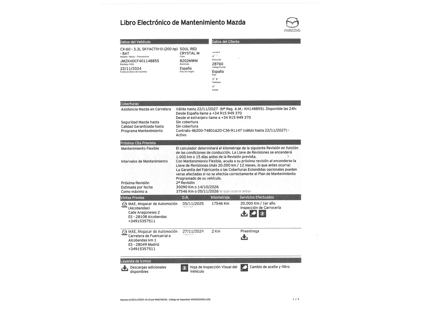 Foto Mazda CX-60 Mazda CX-60 3.3 e-Skyactiv D MHEV Exclusi-Line 8AT (200 CV)