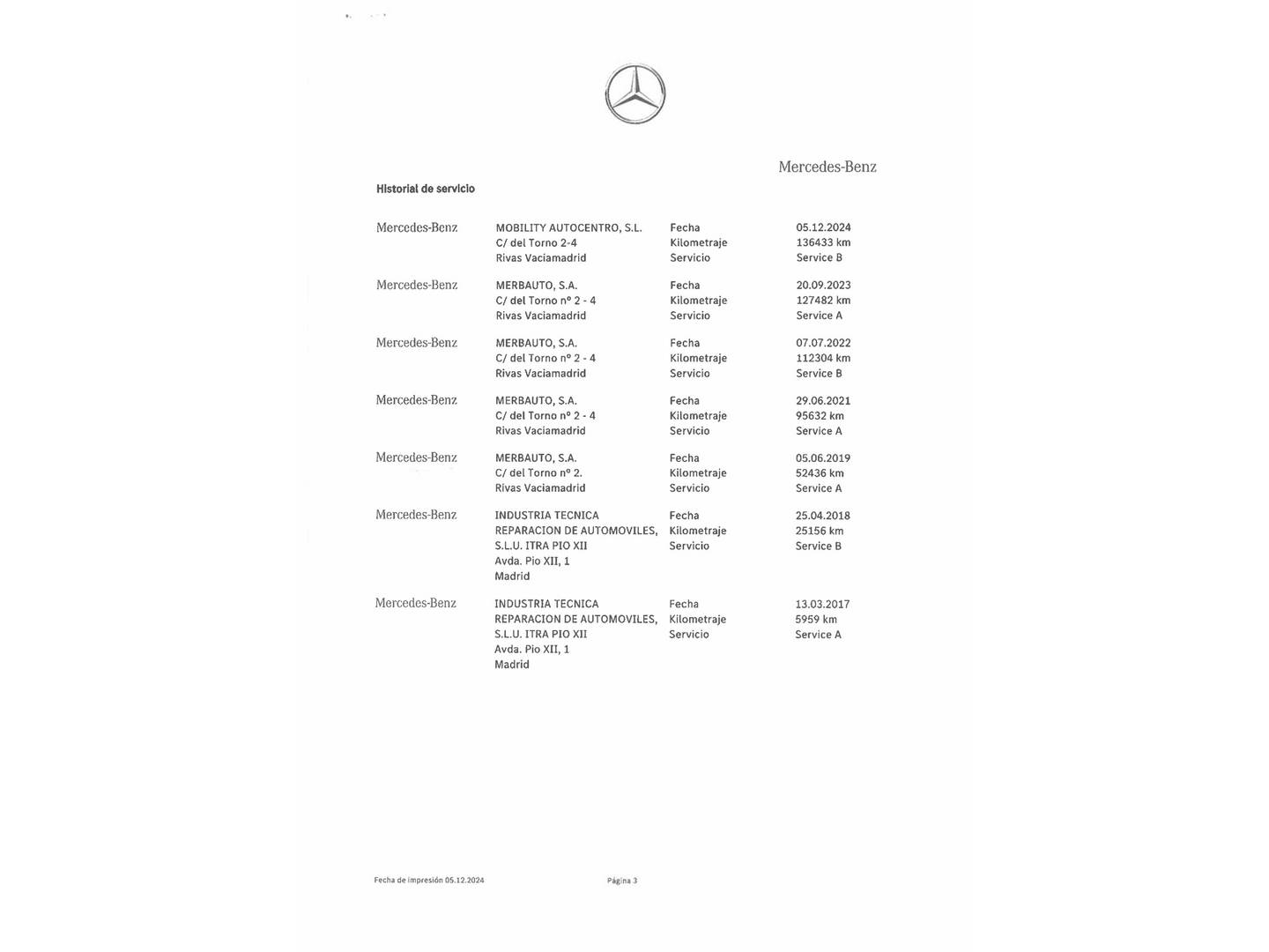 Foto del mantenimiento del Mercedes Clase A Mercedes Clase A 200 d Urban (136 CV)