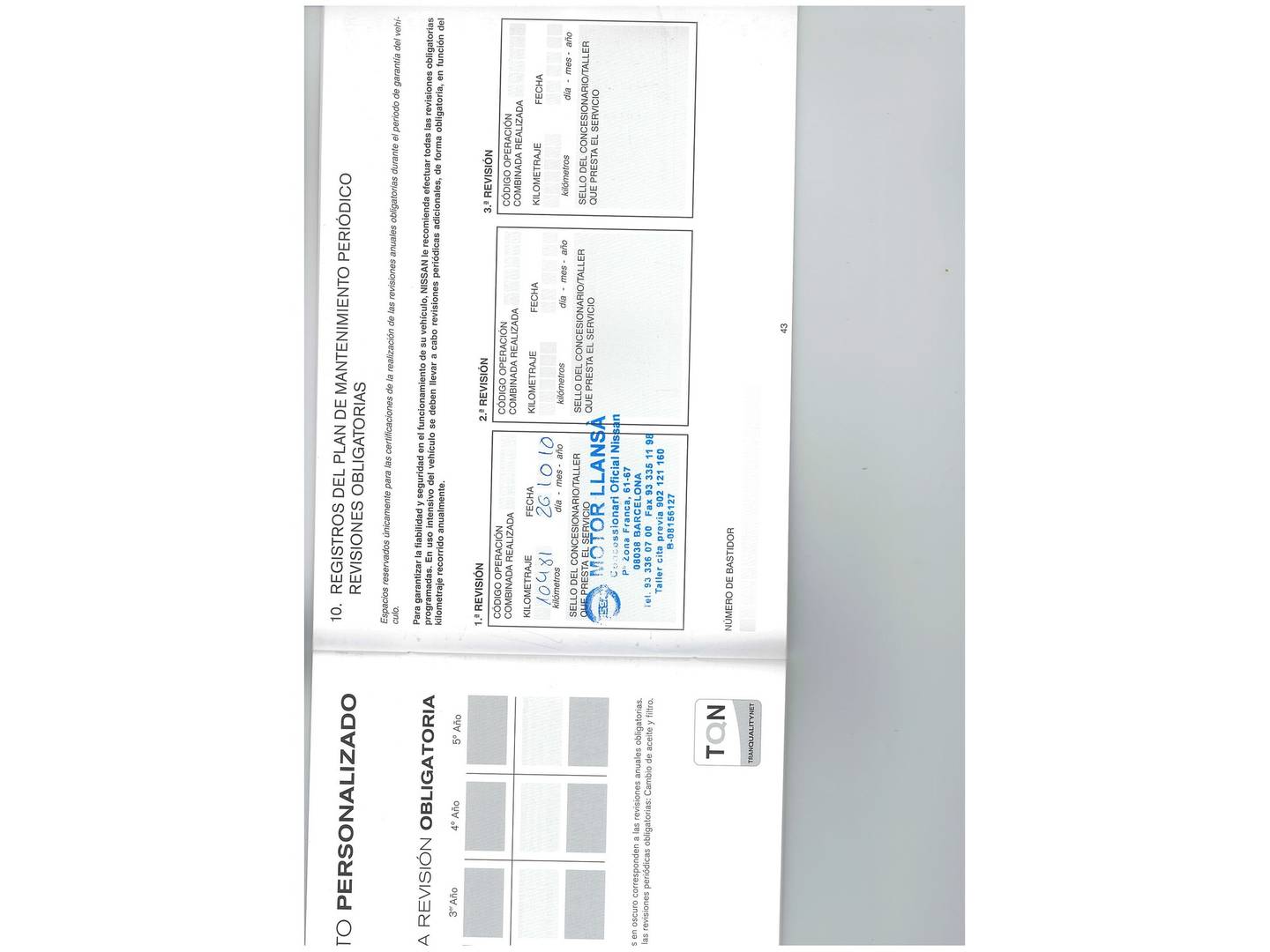 Foto del mantenimiento del Nissan QASHQAI Nissan Qashqai 2.0 Tekna Sport 4x2 (140 CV)