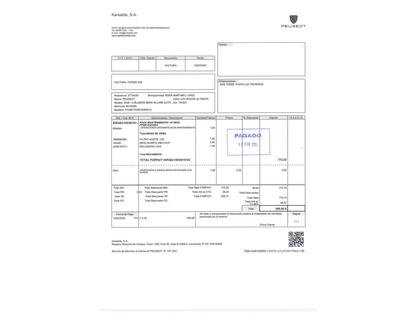 Foto Peugeot 3008 Peugeot 3008 BlueHDI 130 S&S Allure EAT8 (130 CV)