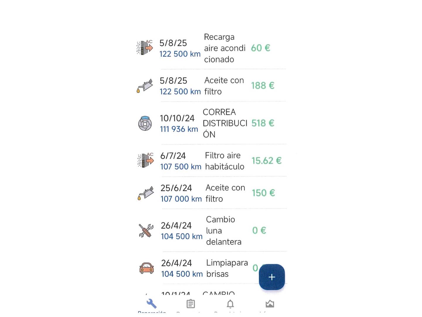 Foto del mantenimiento del Renault Clio Renault Clio Zen Energy dCi (90 CV)