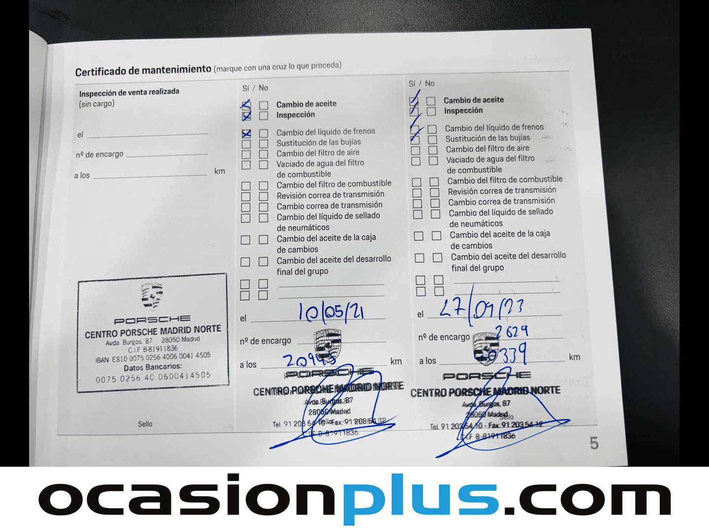 Foto del mantenimiento del Porsche Panamera Porsche Panamera 4 E-Hybrid (462 CV)