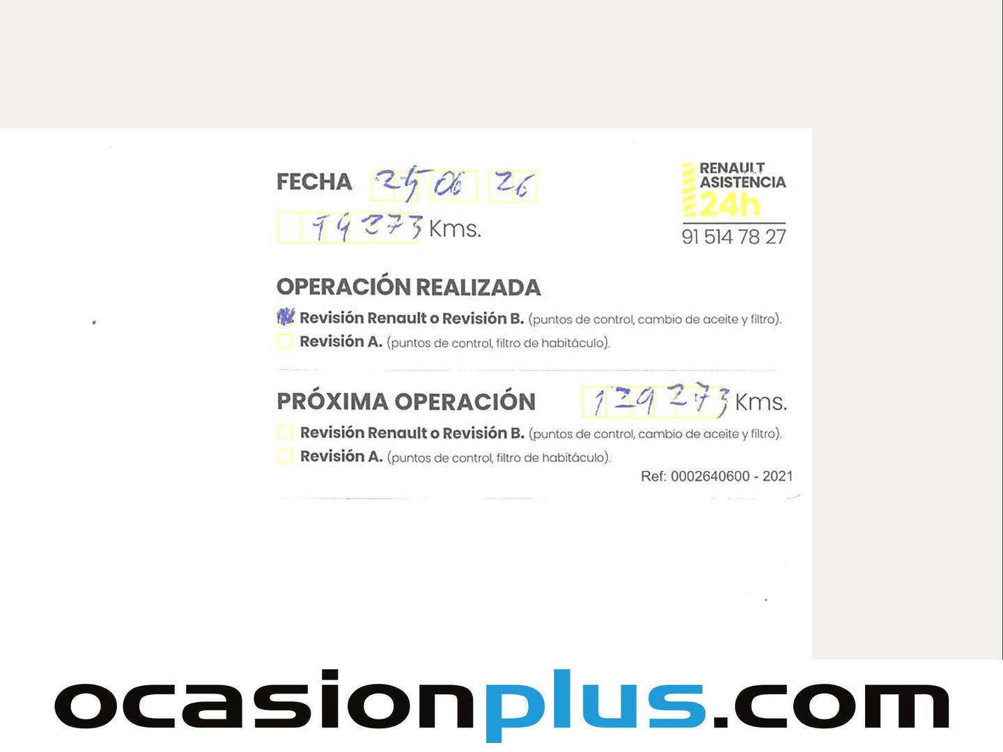 Foto del mantenimiento del Renault Arkana Renault Arkana RS Line E-Tech Híbrido (145 CV)