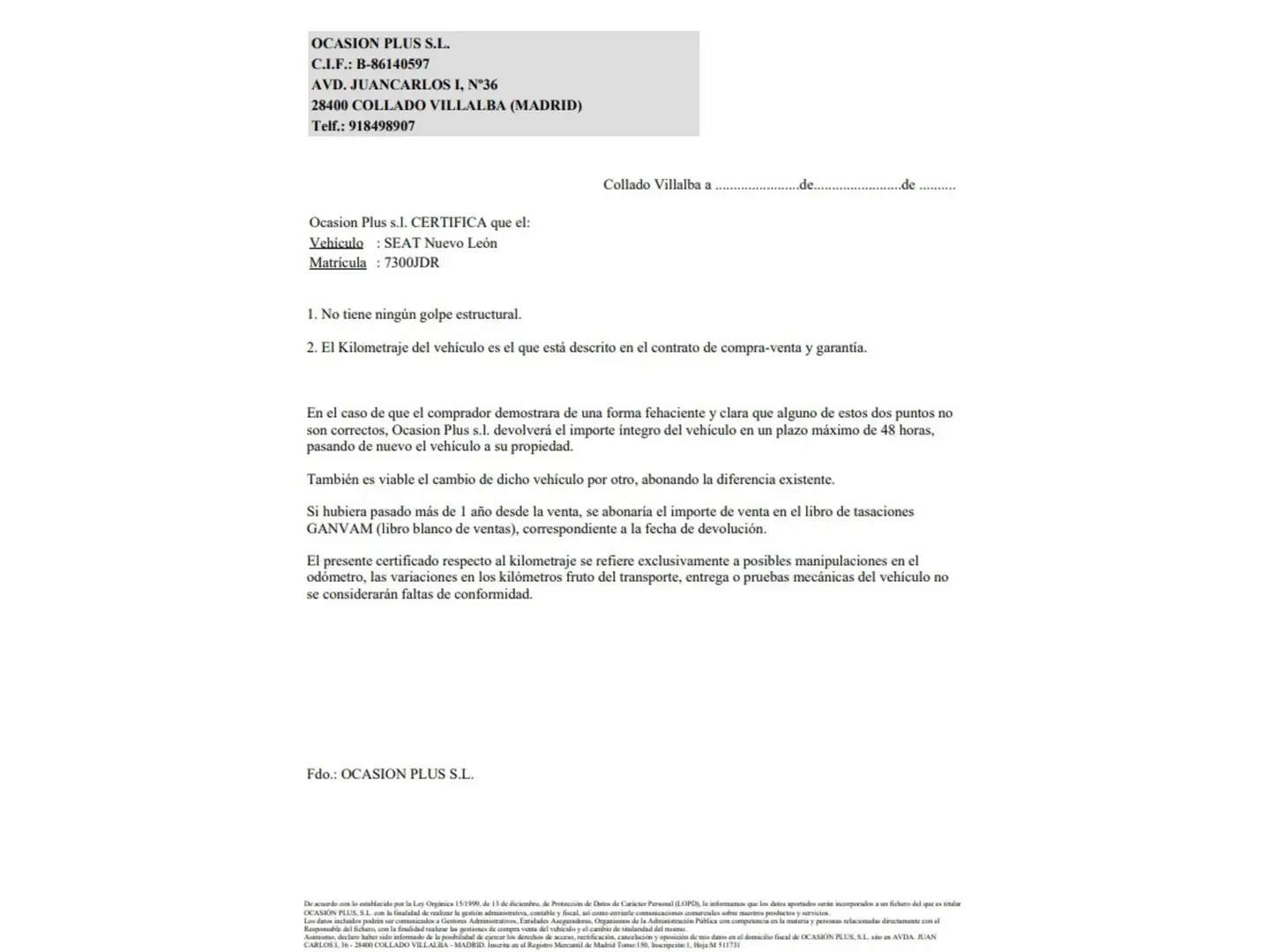 Certificado