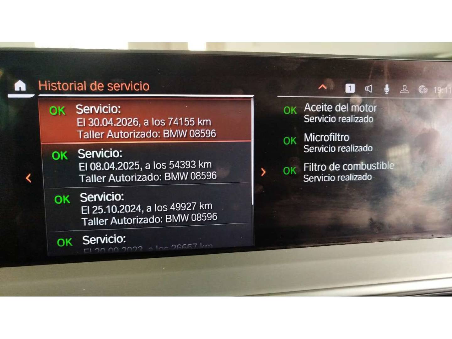 Foto del mantenimiento del BMW X3 BMW X3 xDrive20d xLine (190 CV)