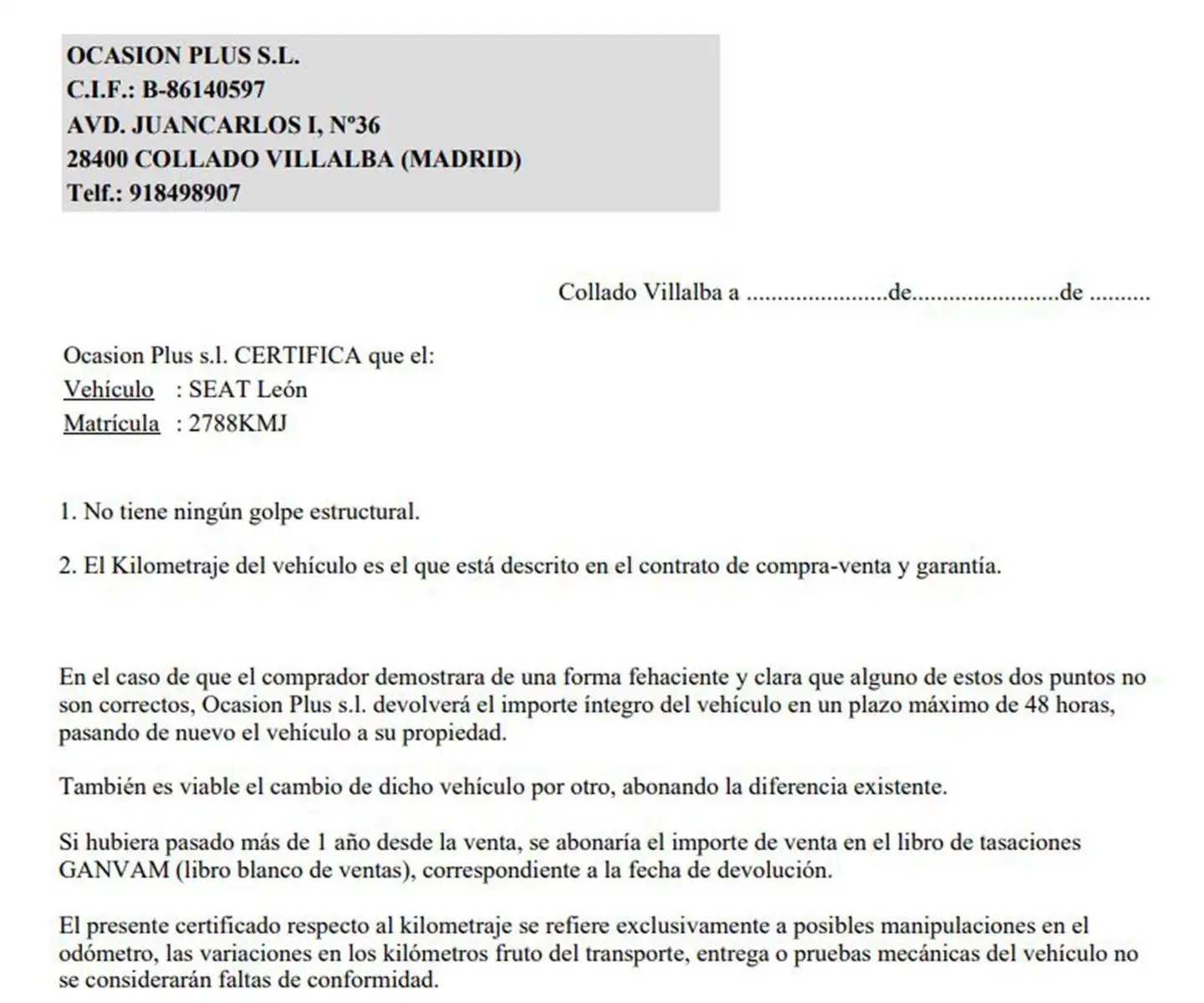 Certificado