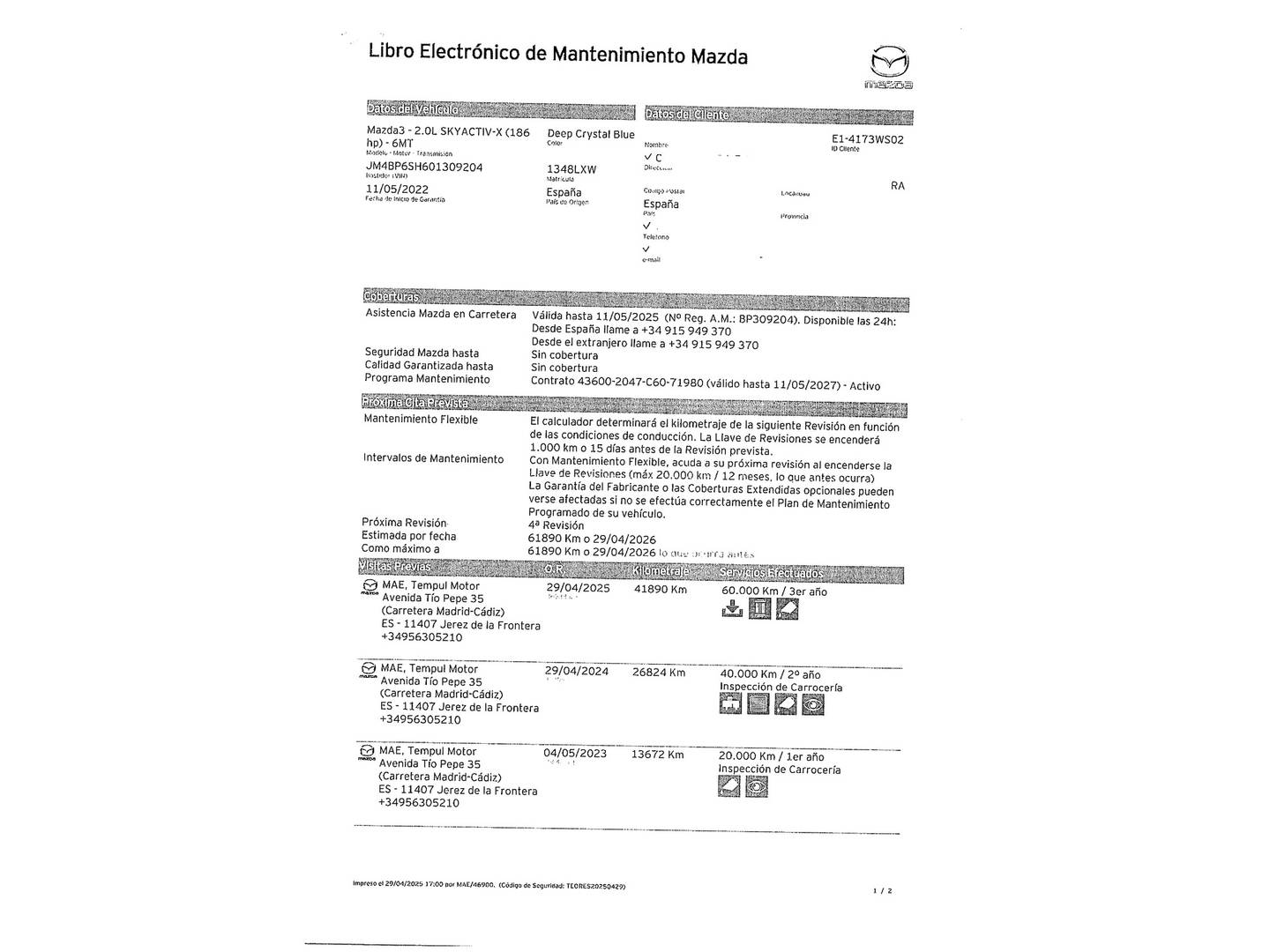 Foto Mazda Mazda3 Mazda Mazda 3 2.0 Skyactiv-X Evolution (186 CV)