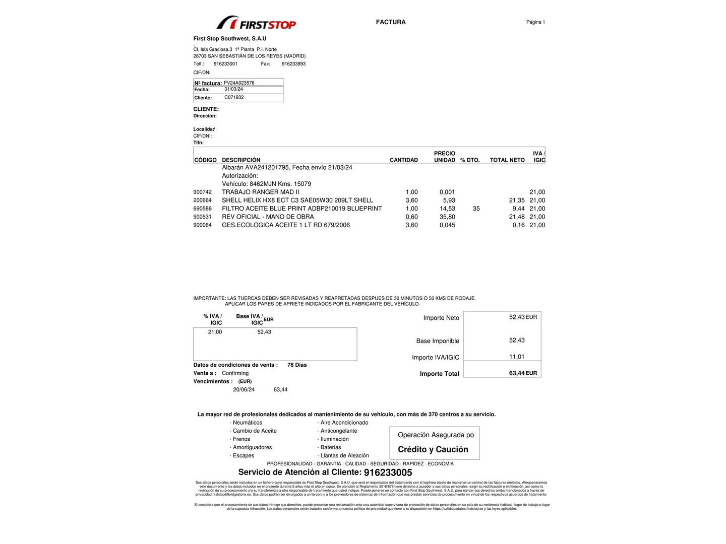 Foto del certificado del KIA Ceed KIA Ceed 1.6 MHEV iMT Drive (136 CV)