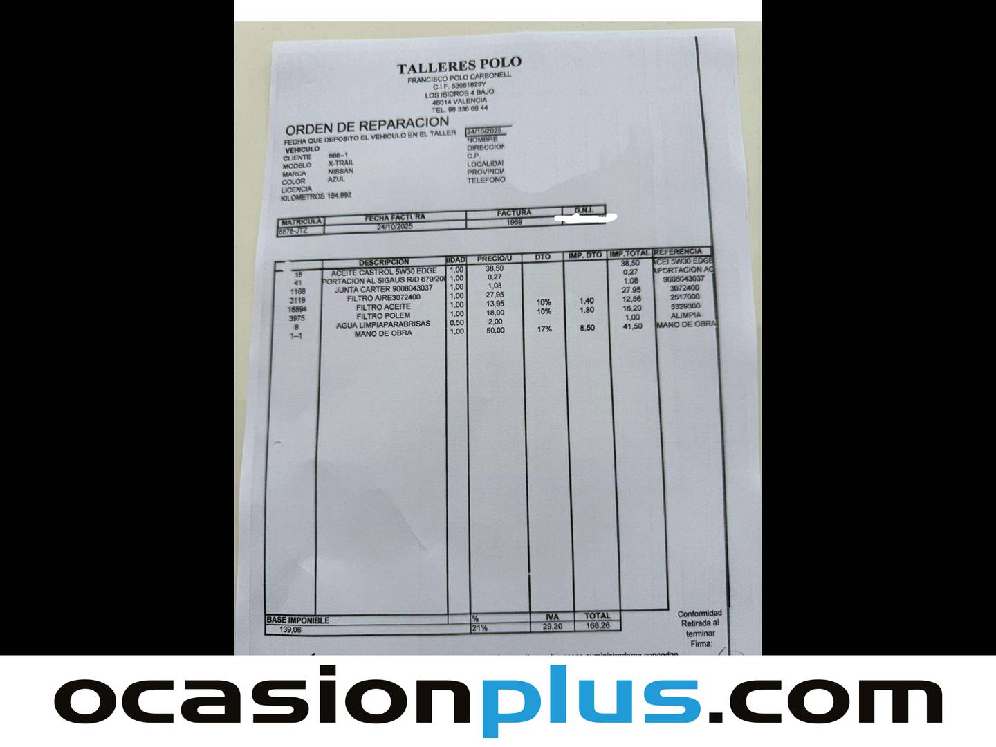 Foto del mantenimiento del Nissan X-TRAIL Nissan X-Trail dCi 130 N-Connecta (130 CV)