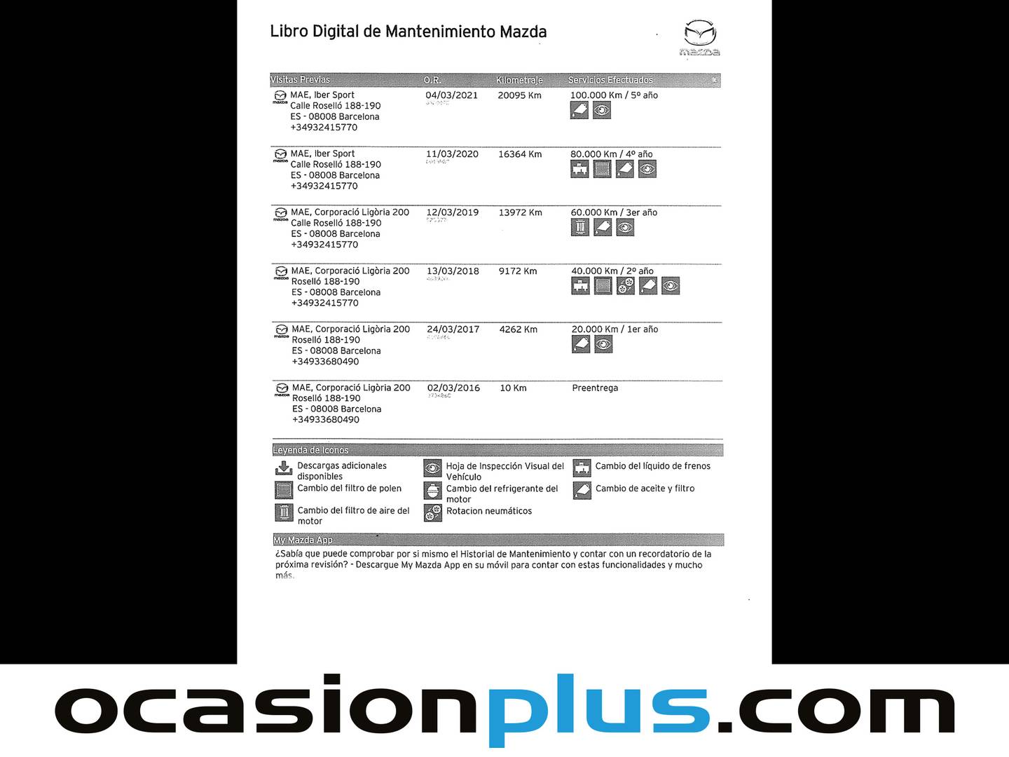 Foto del mantenimiento del Mazda Mazda3 Mazda Mazda 3 2.0 GE Luxury MT (120 CV)