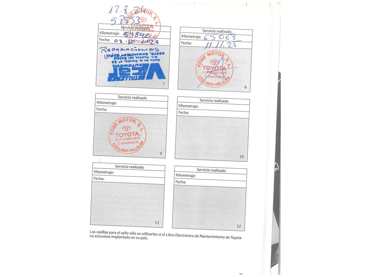 Foto del mantenimiento del Toyota Yaris Toyota Yaris 1.5 Hybrid Active (100 CV)