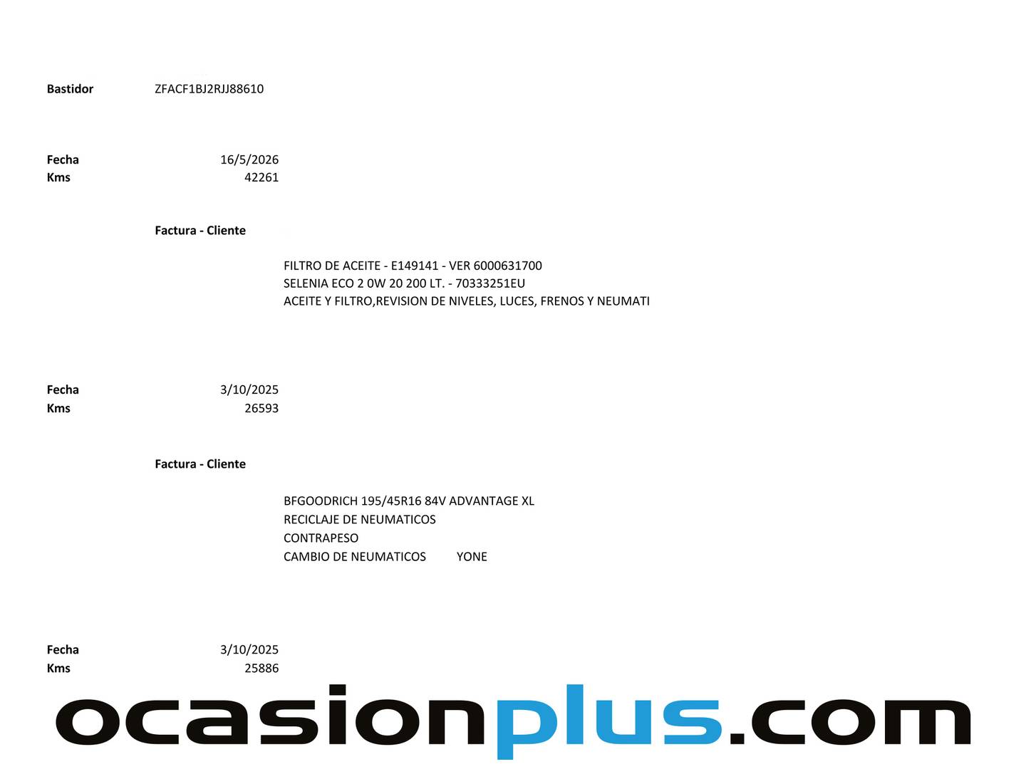 Foto del mantenimiento del Fiat 500 Fiat 500 1.0 Hybrid Dolcevita (70 CV)