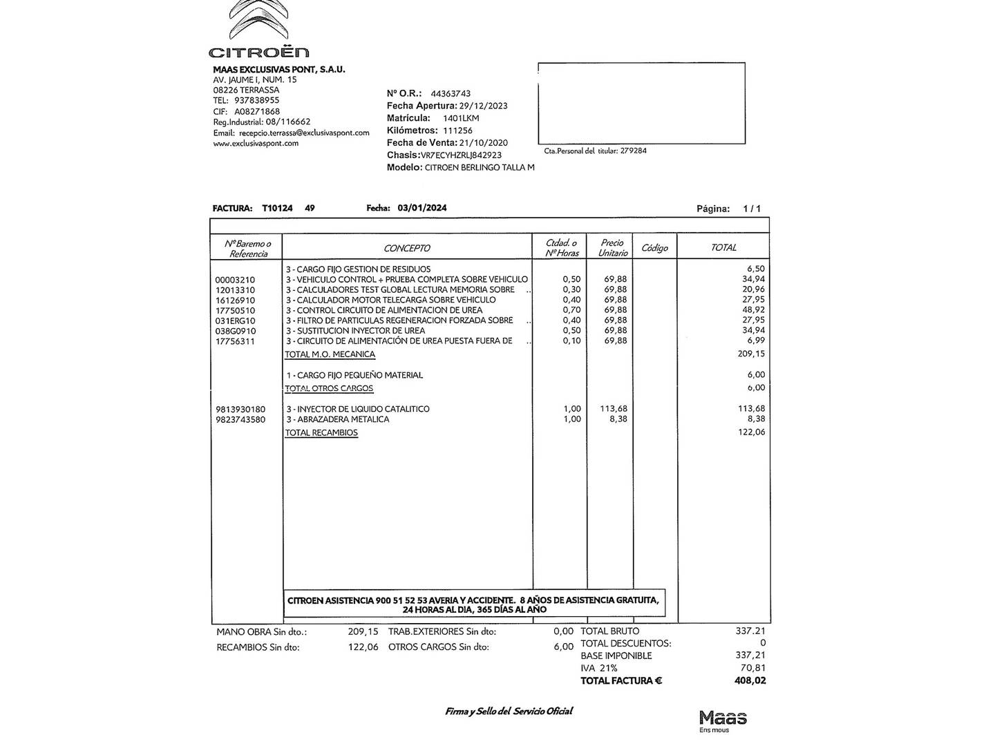 Citroën Berlingo Citroën Berlingo BlueHDi 130 S&S Talla M Shine EAT8 (130 CV) 7 Plazas 2020