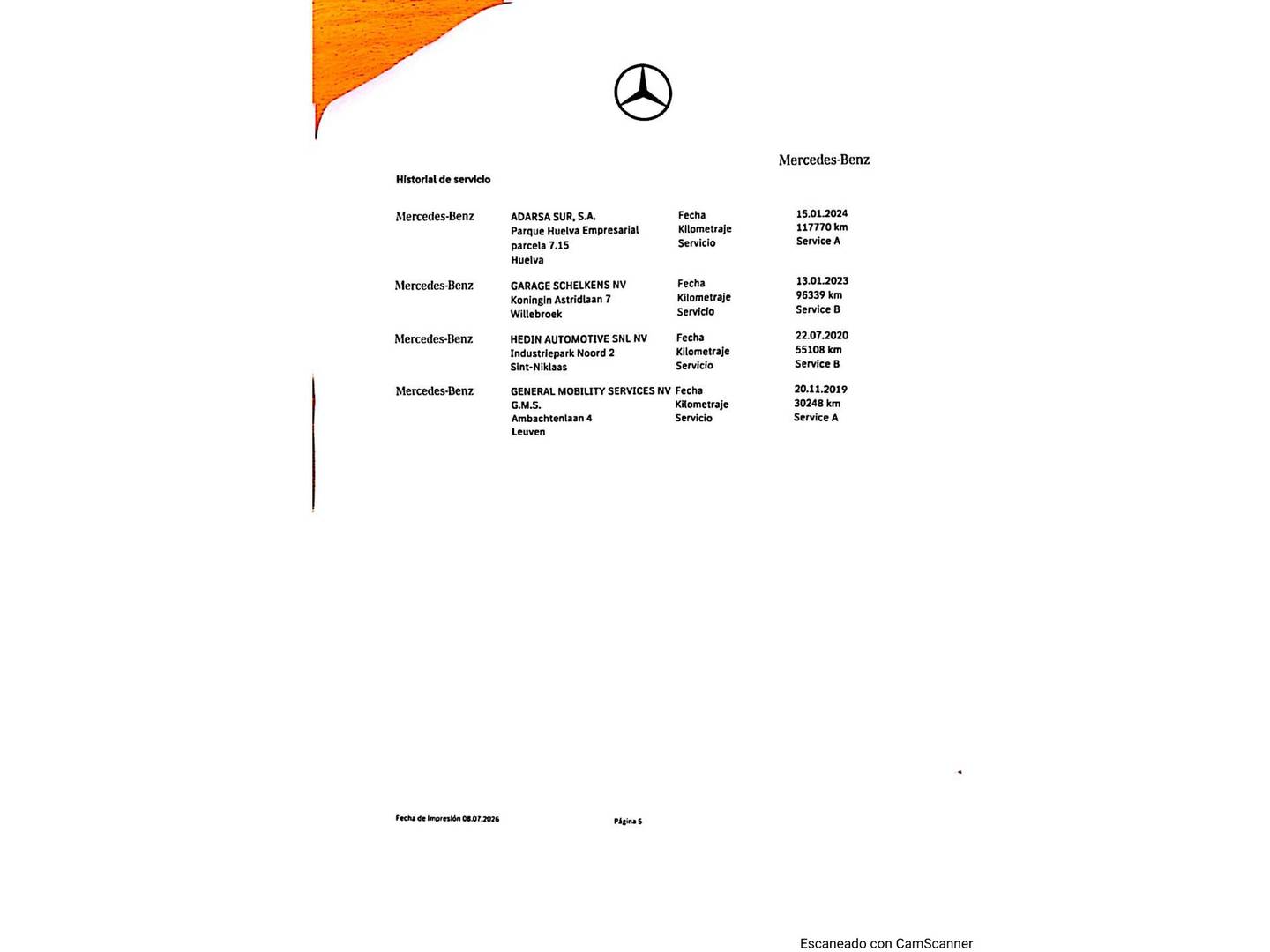Foto del mantenimiento del Mercedes Clase A Mercedes Clase A 180 d (116 CV)