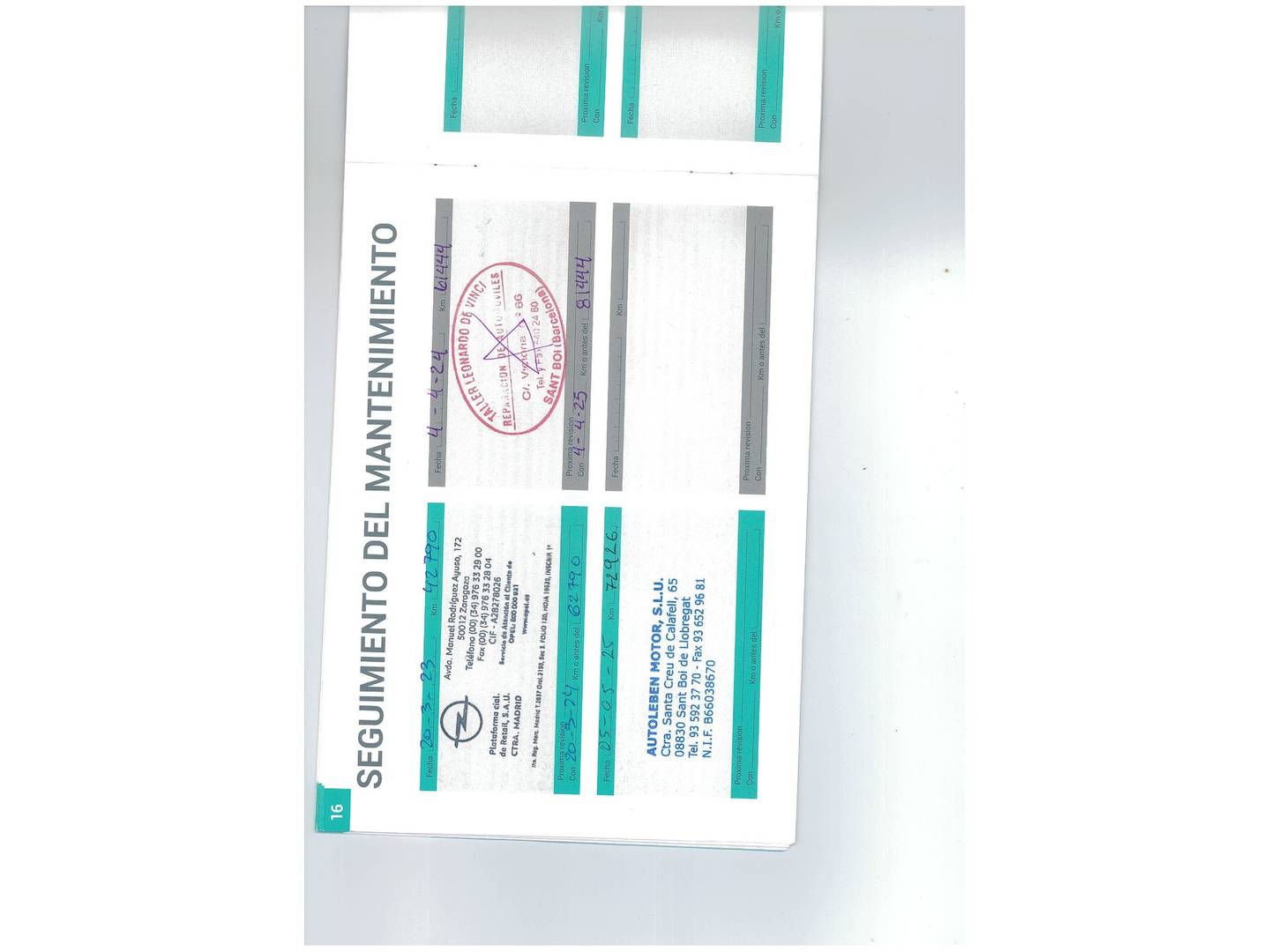 Foto del mantenimiento del Opel Mokka Opel Mokka 1.2 T Business Elegance (100 CV)