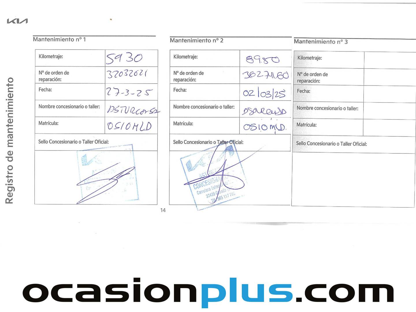 Foto del mantenimiento del KIA Sportage KIA Sportage 1.6 T-GDi Drive 4x2 (150 CV)