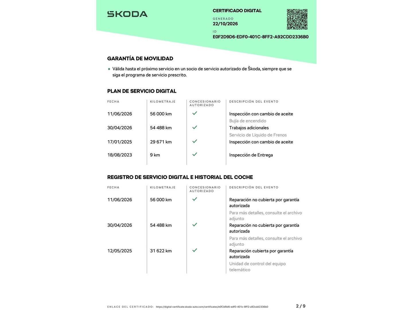 Foto del mantenimiento del Skoda Kamiq Skoda Kamiq 1.5 TSI Montecarlo DSG (150 CV)