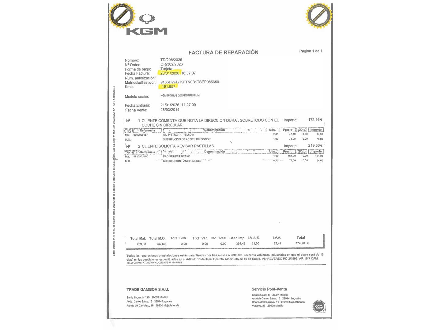Foto SsangYong Rodius Ssangyong Rodius 2.0 e-Xdi Premium Auto (155 CV) 7 Plazas
