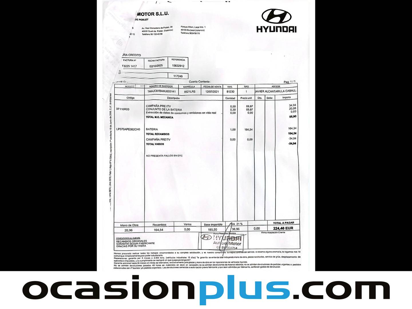 Foto del mantenimiento del Hyundai Tucson Hyundai Tucson 1.6 TGDI 48V Maxx (150 CV)