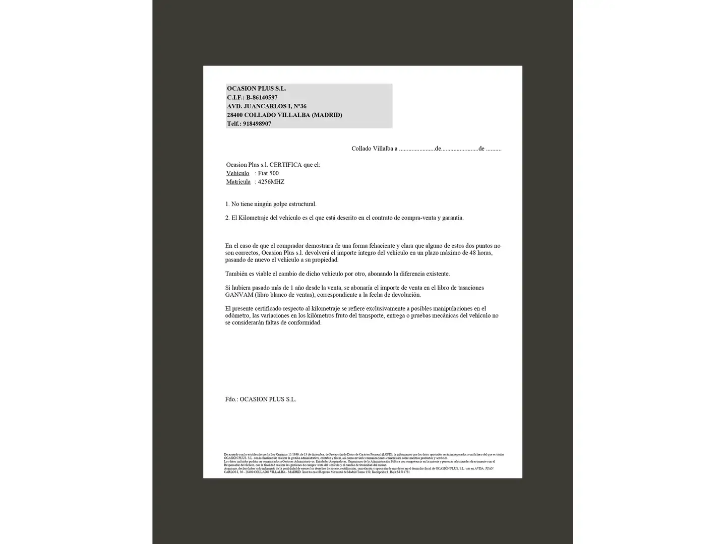 Certificado