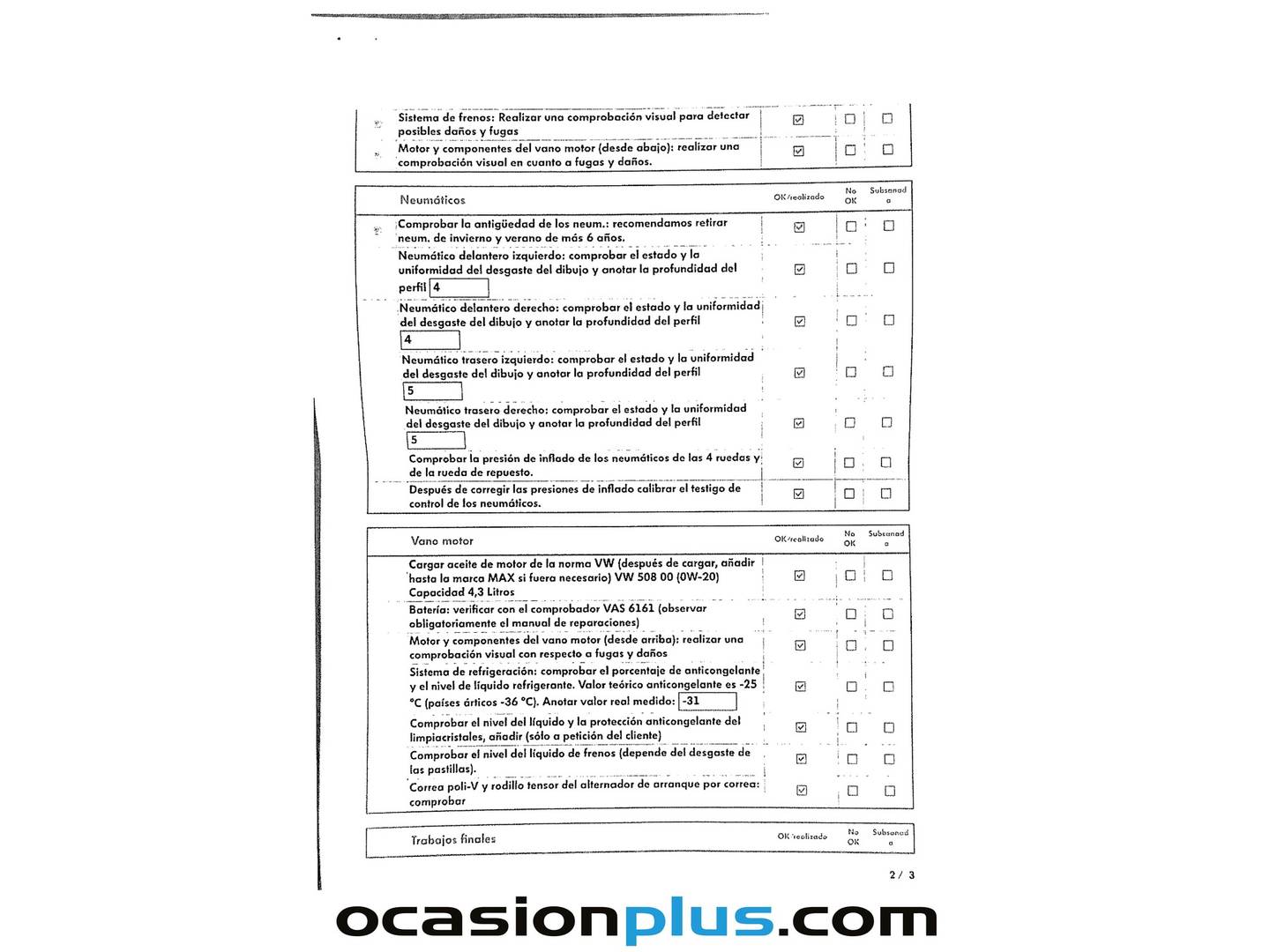 Foto del mantenimiento del Seat León SEAT León 1.5 TSI S&S FR XL (130 CV)