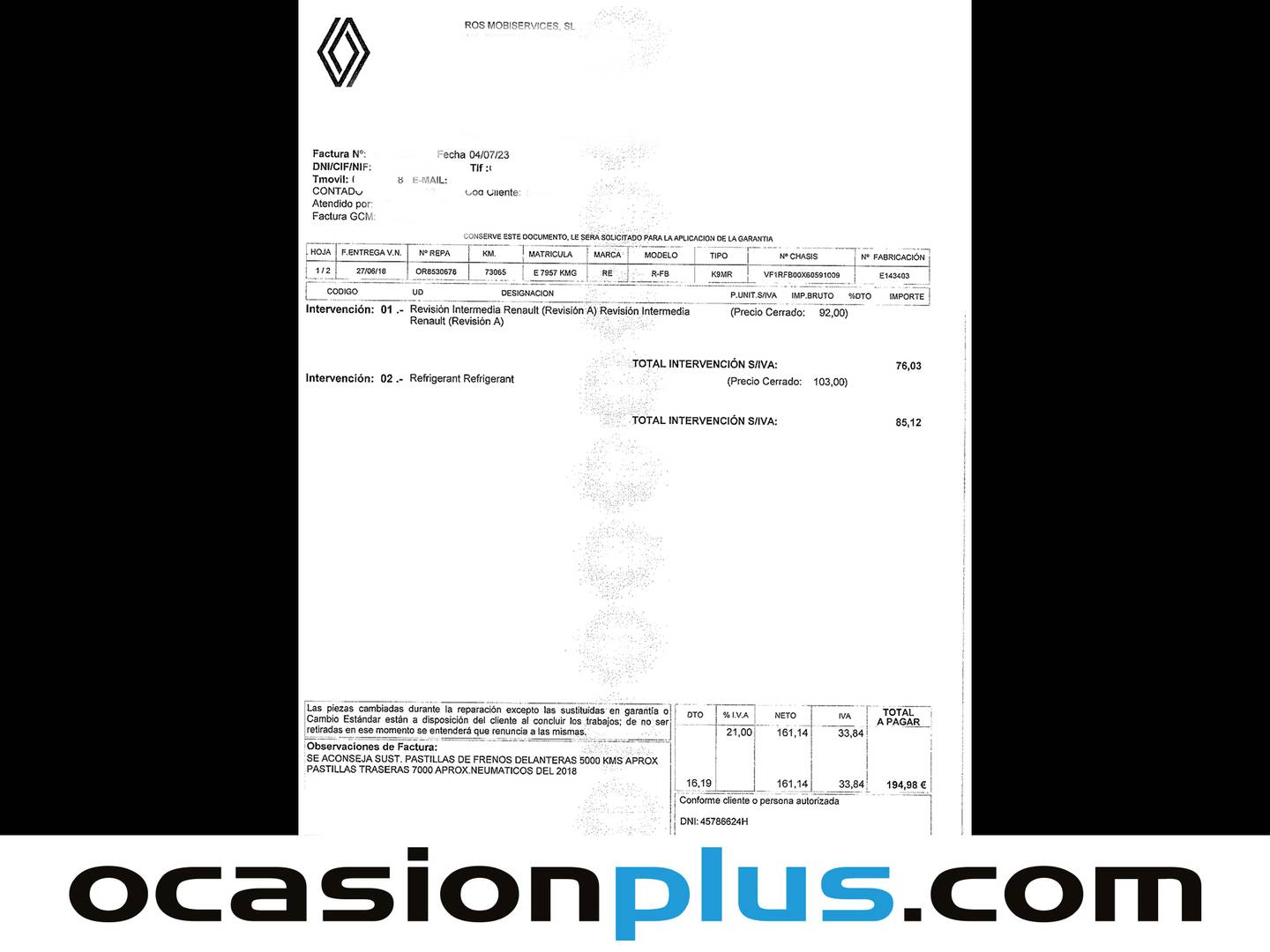 Foto del mantenimiento del Renault Mégane Renault Megane Sport Tourer Bose Energy TCe (130 CV) EDC