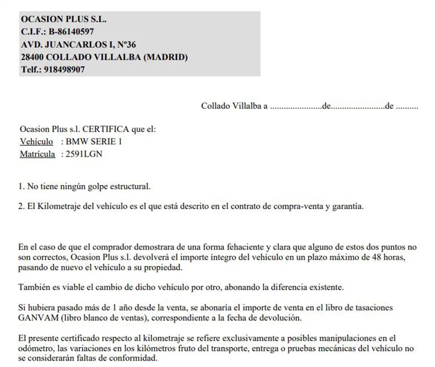 Certificado