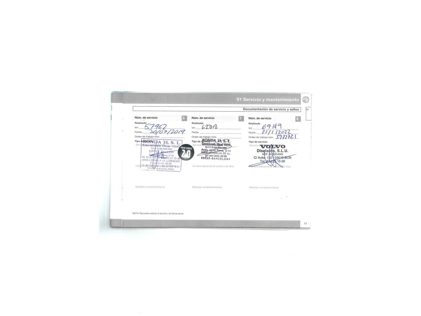 Foto del mantenimiento del Volvo C30 Volvo C30 1.6D DRIVe Momentum (109 CV)
