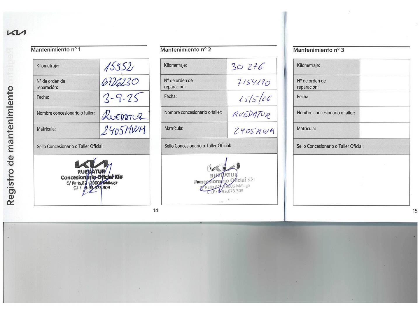 Foto del certificado del KIA Sportage KIA Sportage 1.6 T-GDi PHEV Drive 4x4 (265 CV)