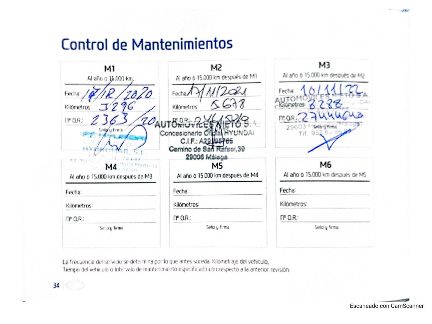 Foto del mantenimiento del Hyundai i30 Hyundai i30 1.4 TGDI N Line  (140 CV)