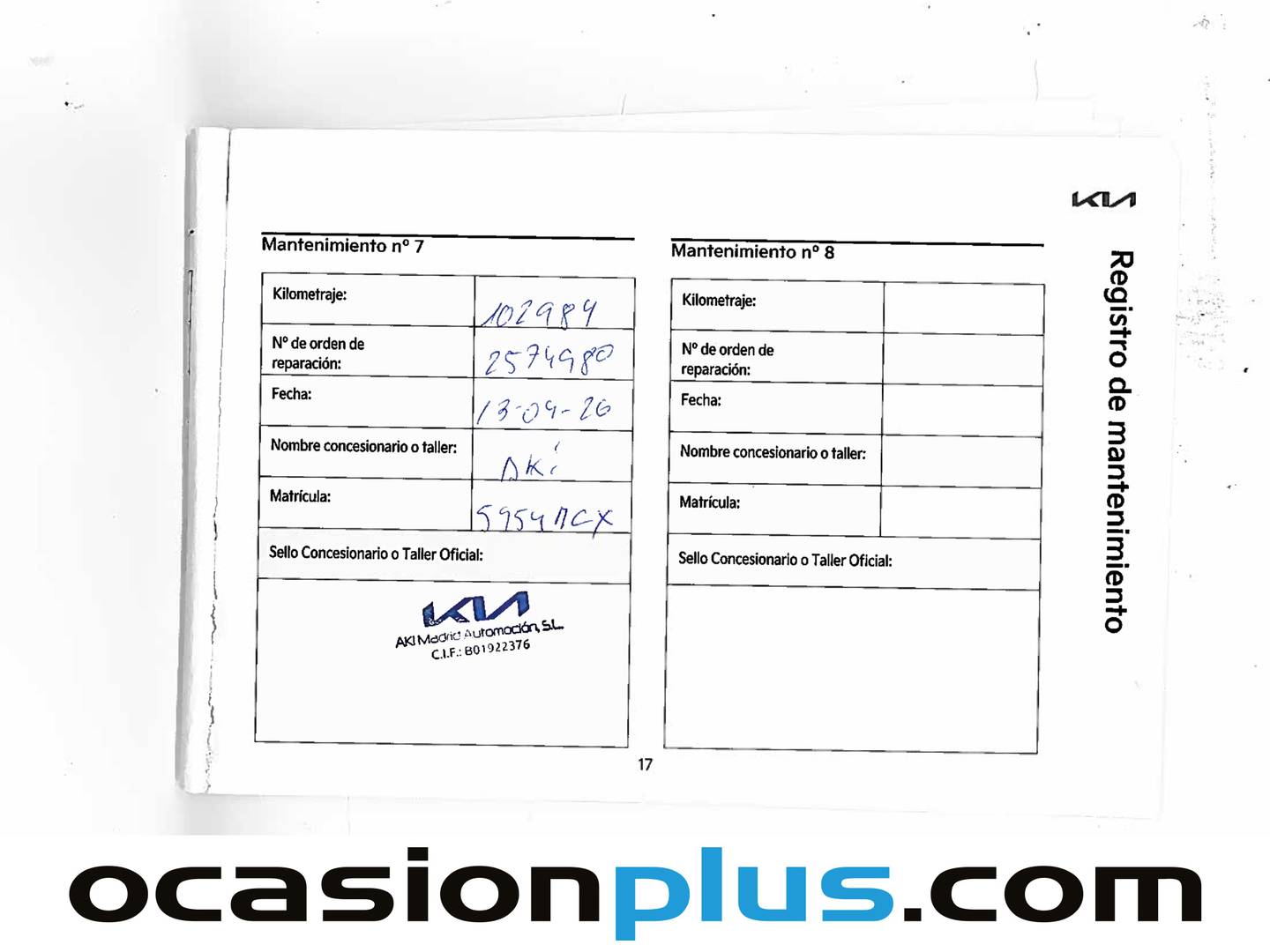 Foto del mantenimiento del KIA Stonic KIA Stonic 1.0 T-GDi MHEV Drive iMT (100 CV)
