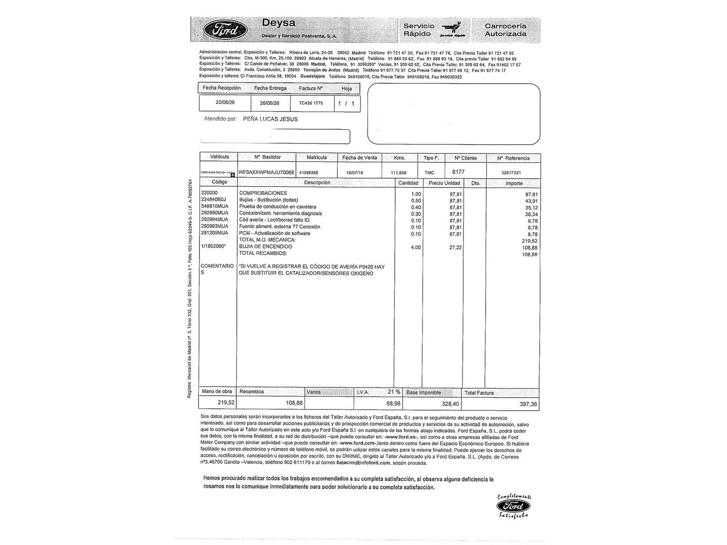Ford Kuga Ford Kuga 1.5 EcoBoost Titanium 4x2 (120 CV) de ocasión