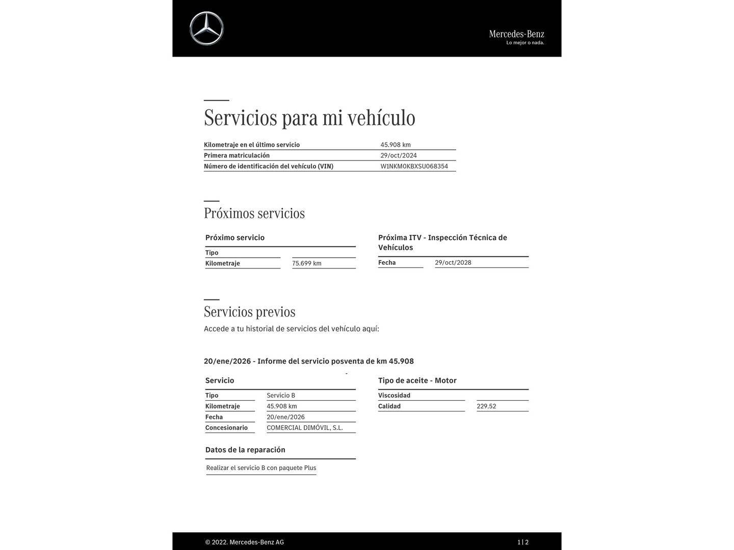 Foto del mantenimiento del Mercedes GLC Mercedes GLC 300 de 4Matic (333 CV)