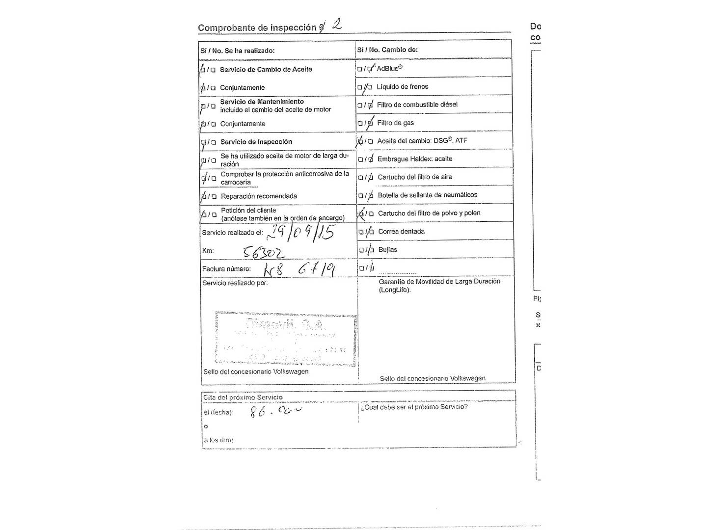 Foto del mantenimiento del Volkswagen Tiguan Volkswagen Tiguan Sport 2.0 TDI BMT 4Motion (140 CV) DSG