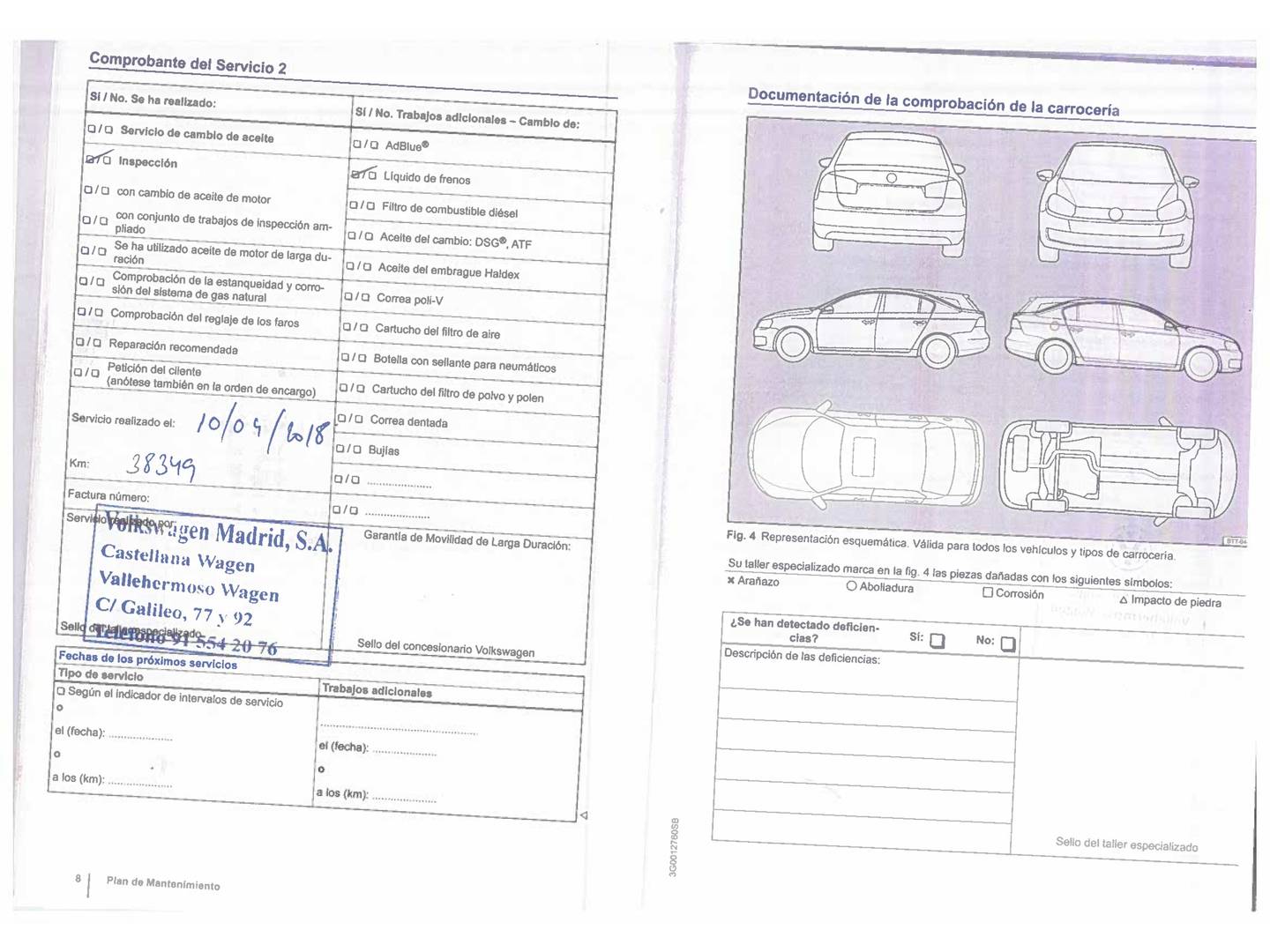 Foto del mantenimiento del Volkswagen Golf Volkswagen Golf Business 1.6 TDI BMT (105 CV)