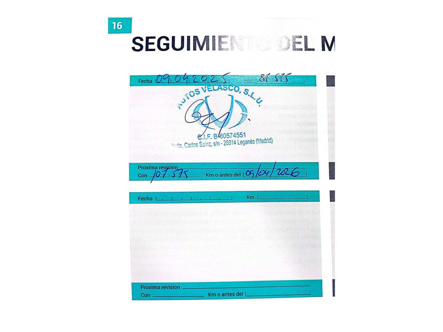 Foto del mantenimiento del DS DS 7 Crossback DS DS7 Crossback BlueHDi 180 So Chic Auto (180 CV)