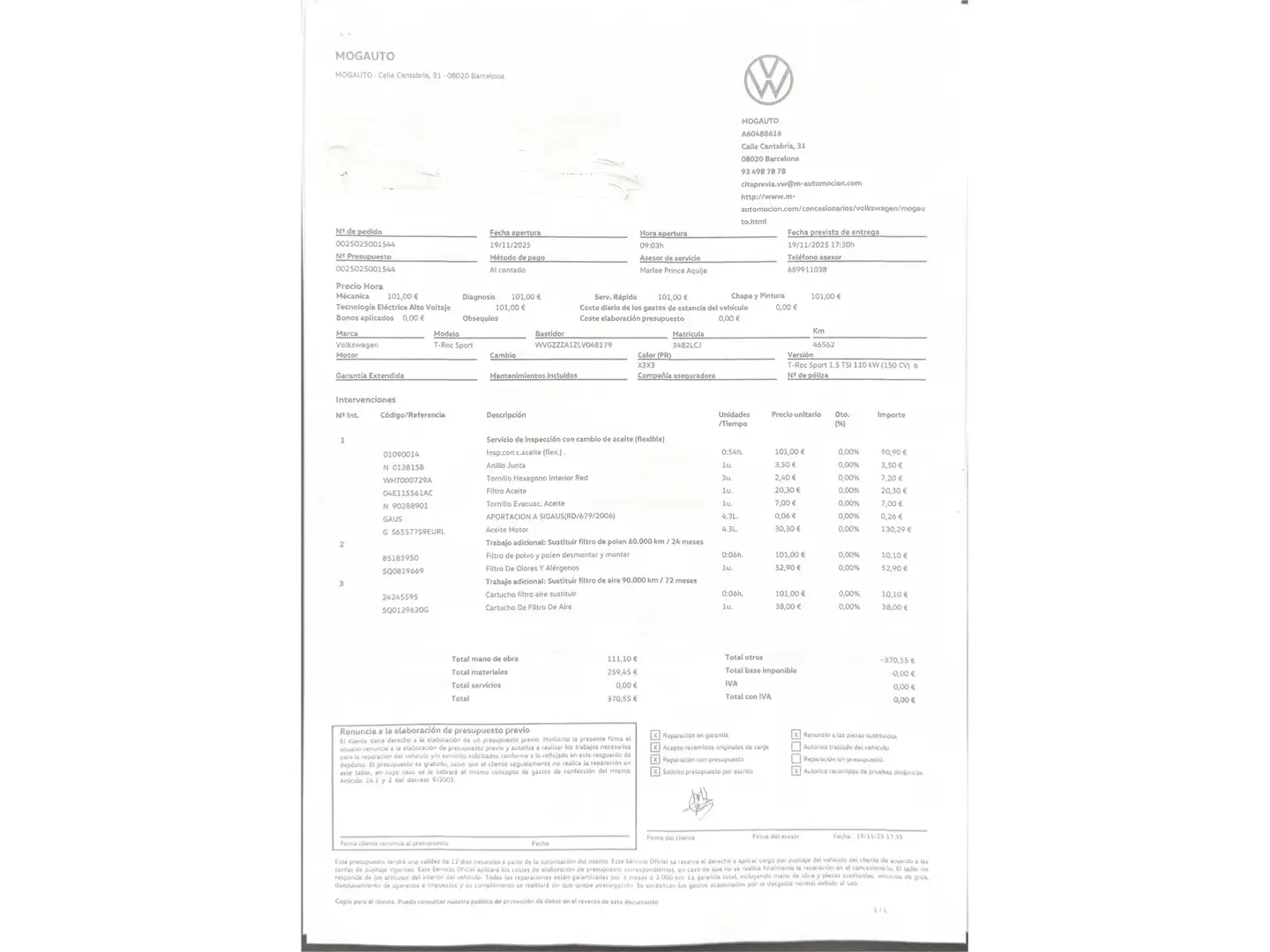 Foto Volkswagen T-Roc Volkswagen T-Roc Sport 1.5 TSI (150 CV)