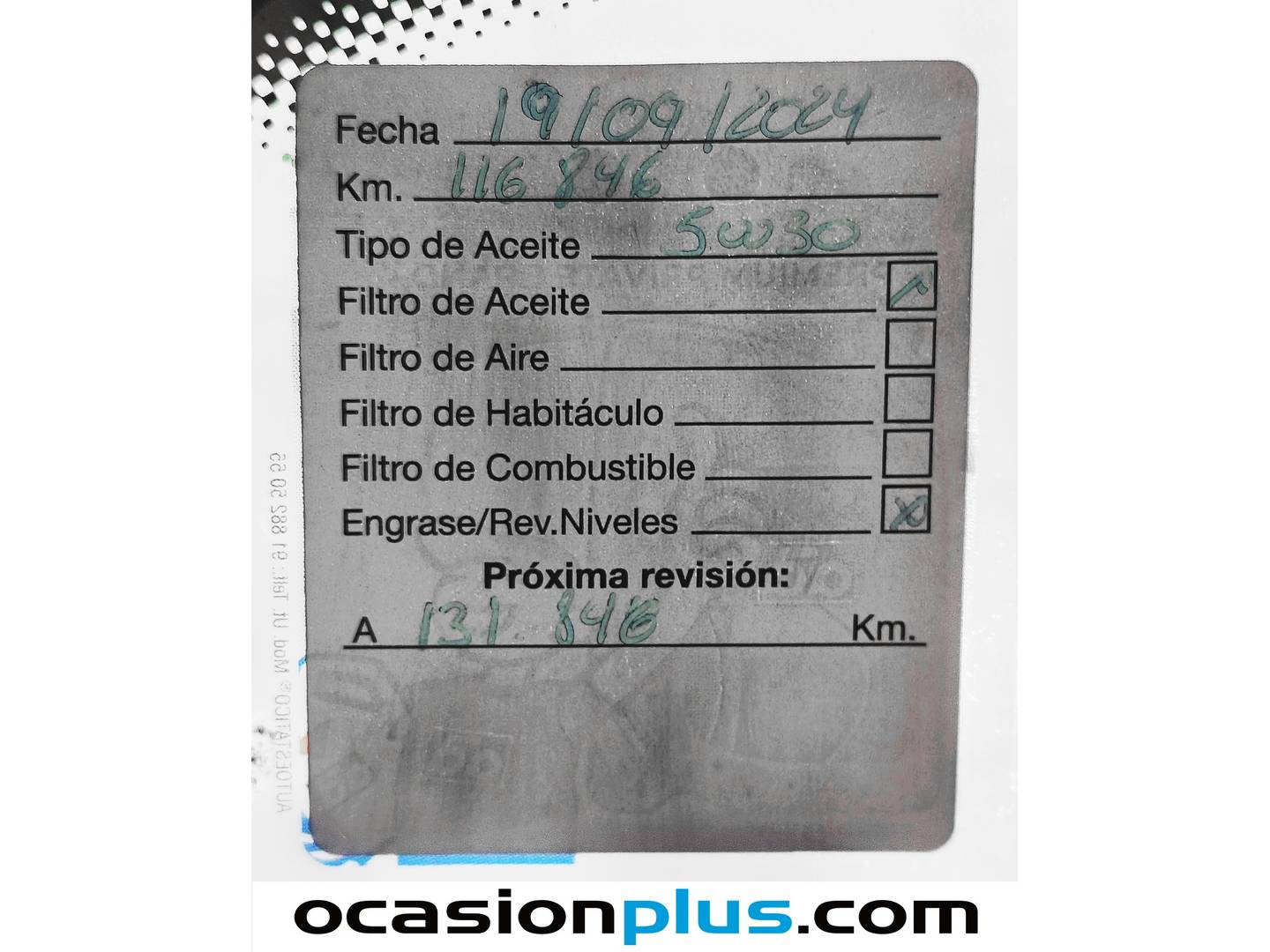 Foto del mantenimiento del Audi A3 Audi A3 Sportback Attraction Edición especial 1.6 TDI (105 CV)